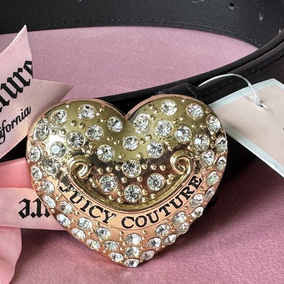 Juicy Couture Rhinestone Heart Logo Belt – M/L – NWT - Picture 3 of 5